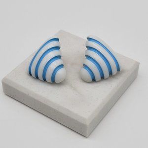 Vintage 1986 Avon Triangle Clip on Earrings Candy Colors Collection